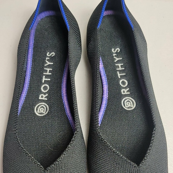 Rothy’s The Point Ballet Slip-on Flats Shoes Black Womens Size 7.5 - Picture 5 of 8